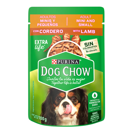 Purina® Dog Chow® Carne Alimento húmedo Adultos minis y pequeños (paquete de 20 sobres)