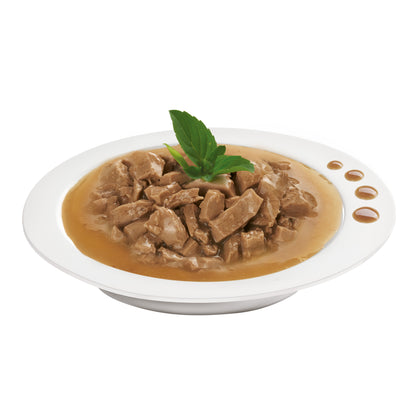 Purina® Fancy Feast® Casserole Pollo y Pavo Alimento Húmedo para gatos adultos, (paquete de 12 sobres)