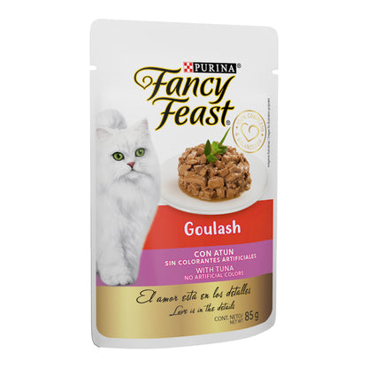 Purina® Fancy Feast® Goulash Atún Alimento Húmedo para gatos adultos (paquete de 12 sobres)