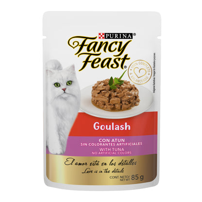 Purina® Fancy Feast® Goulash Atún Alimento Húmedo para gatos adultos (paquete de 12 sobres)