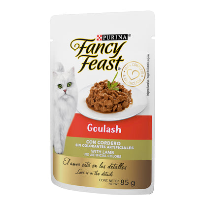 Purina® Fancy Feast® Goulash Cordero Alimento Húmedo para gatos adultos (paquete de 12 sobres)