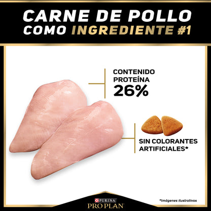Purina® Pro Plan® Adulto Razas Medianas OptiHealth Alimento seco Carne de Pollo bulto de 17.5kg