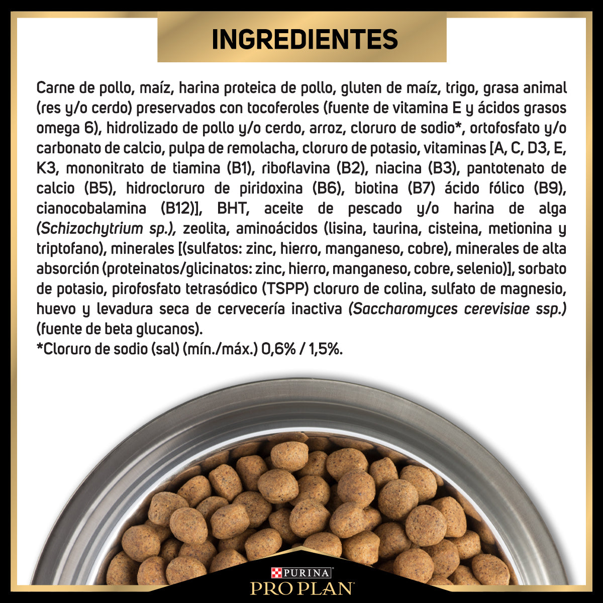 Purina® Pro Plan® Exigent Razas Pequeñas, Alimento Seco OptiEnrich Pollo, bulto de 7.5kg