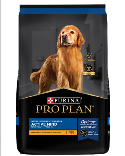 Purina® Pro Plan® Active Mind Razas Medianas y Grandes, Alimento Seco OptiAge Pollo, bulto de 7.5kg